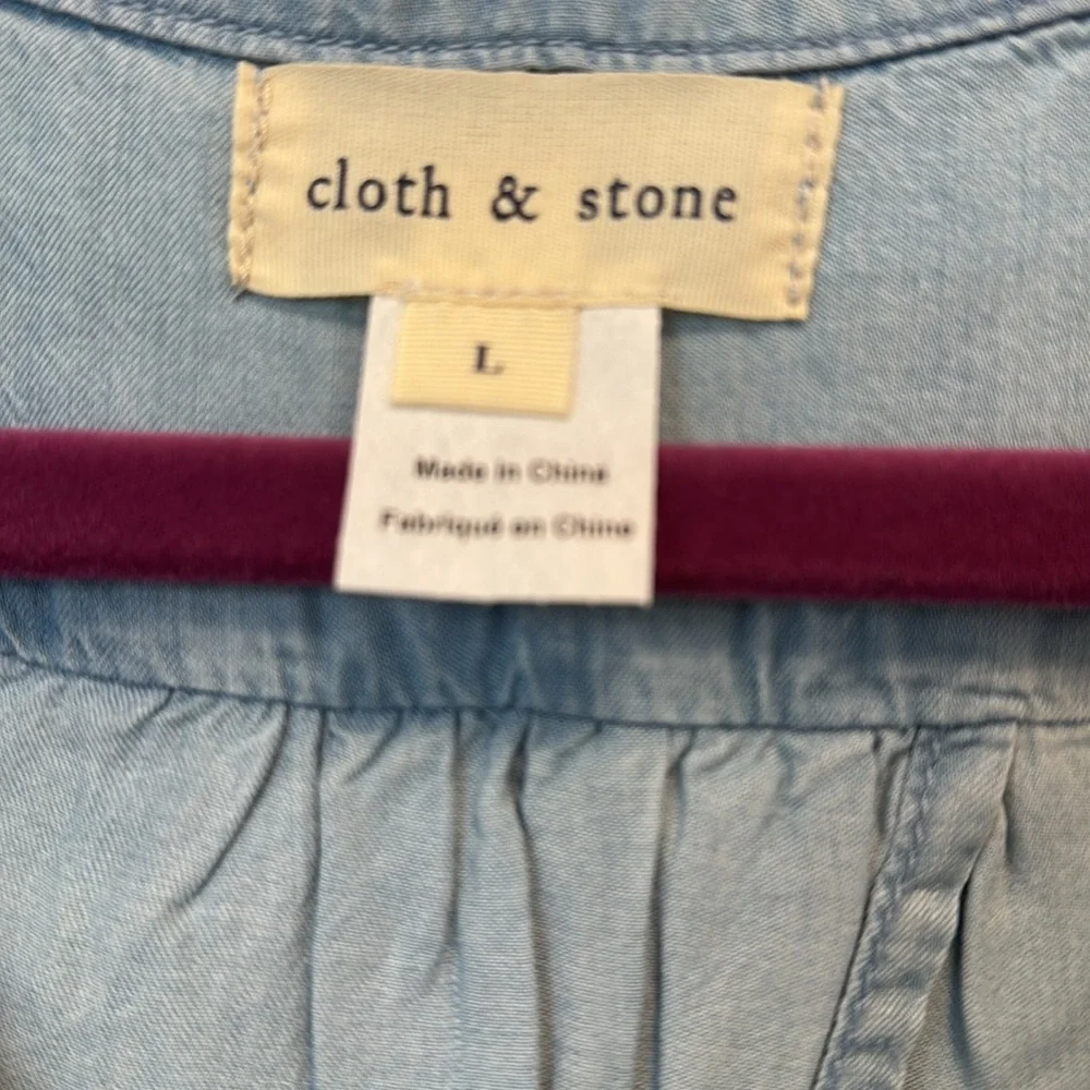 NWT Cloth & Stone Sleeveless Button-Up Top, L - Picture 5 of 5